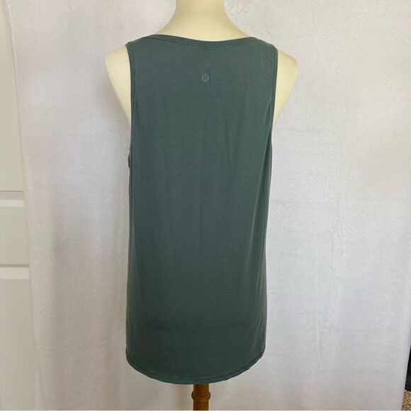 LULULEMON KNOT A PROBLEM TANK TOP TIE FRONT GRAPHITE GREEN - Picture 8 of 11
